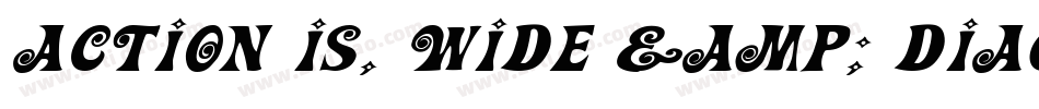 Action Is, Wide & Diagonal JL Expanded Italic字体转换
